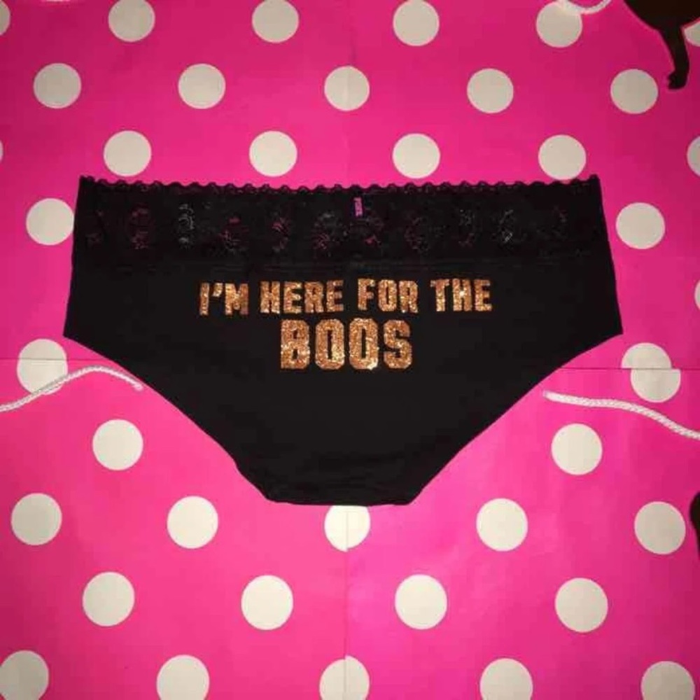 NWT VS PINK here for the boos PINK glitter panty
